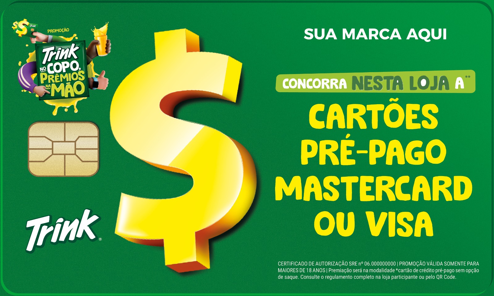 Cartões Pré-pago sem opção de saque ou transferência
